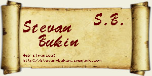 Stevan Bukin vizit kartica